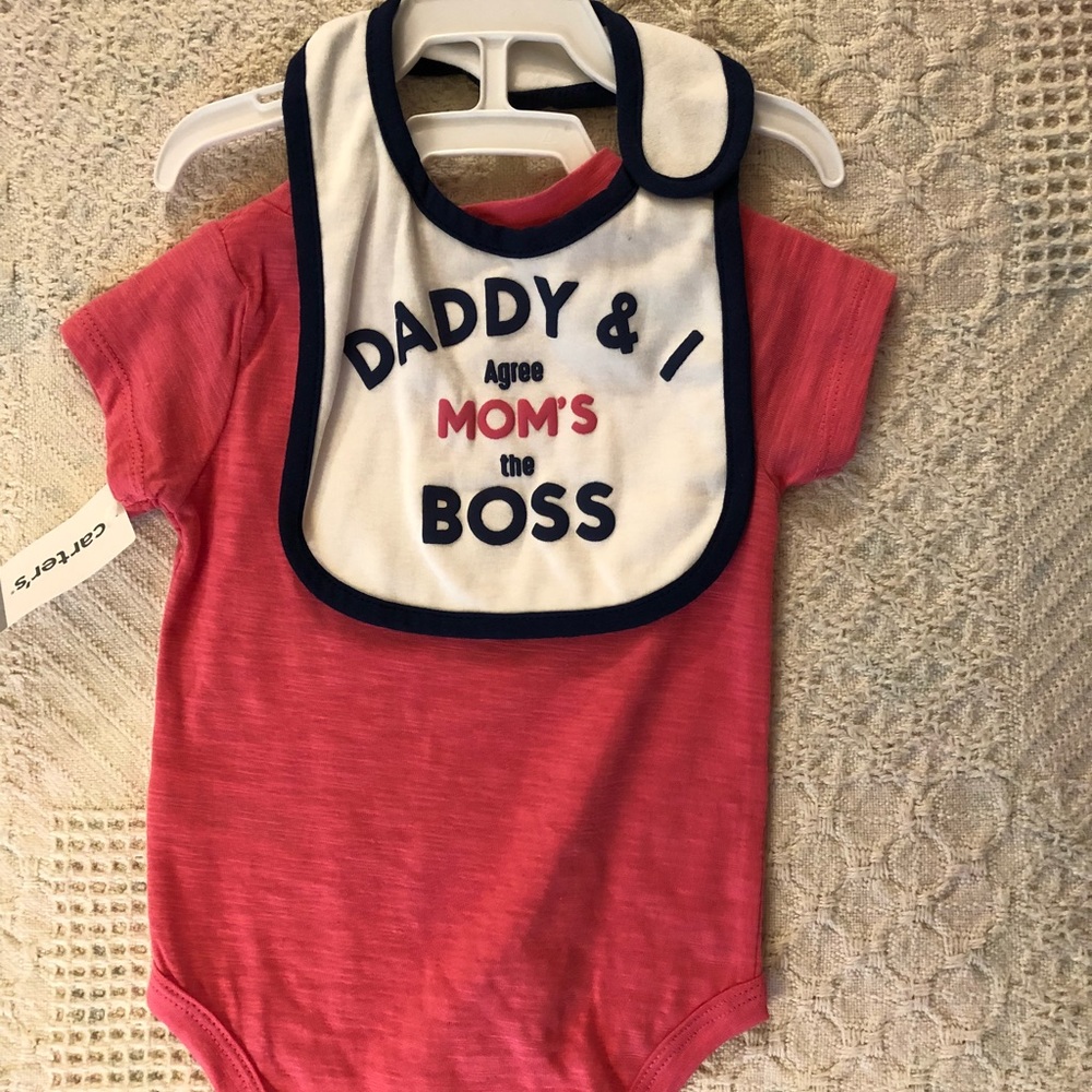 6m Baby one piece with Bib
